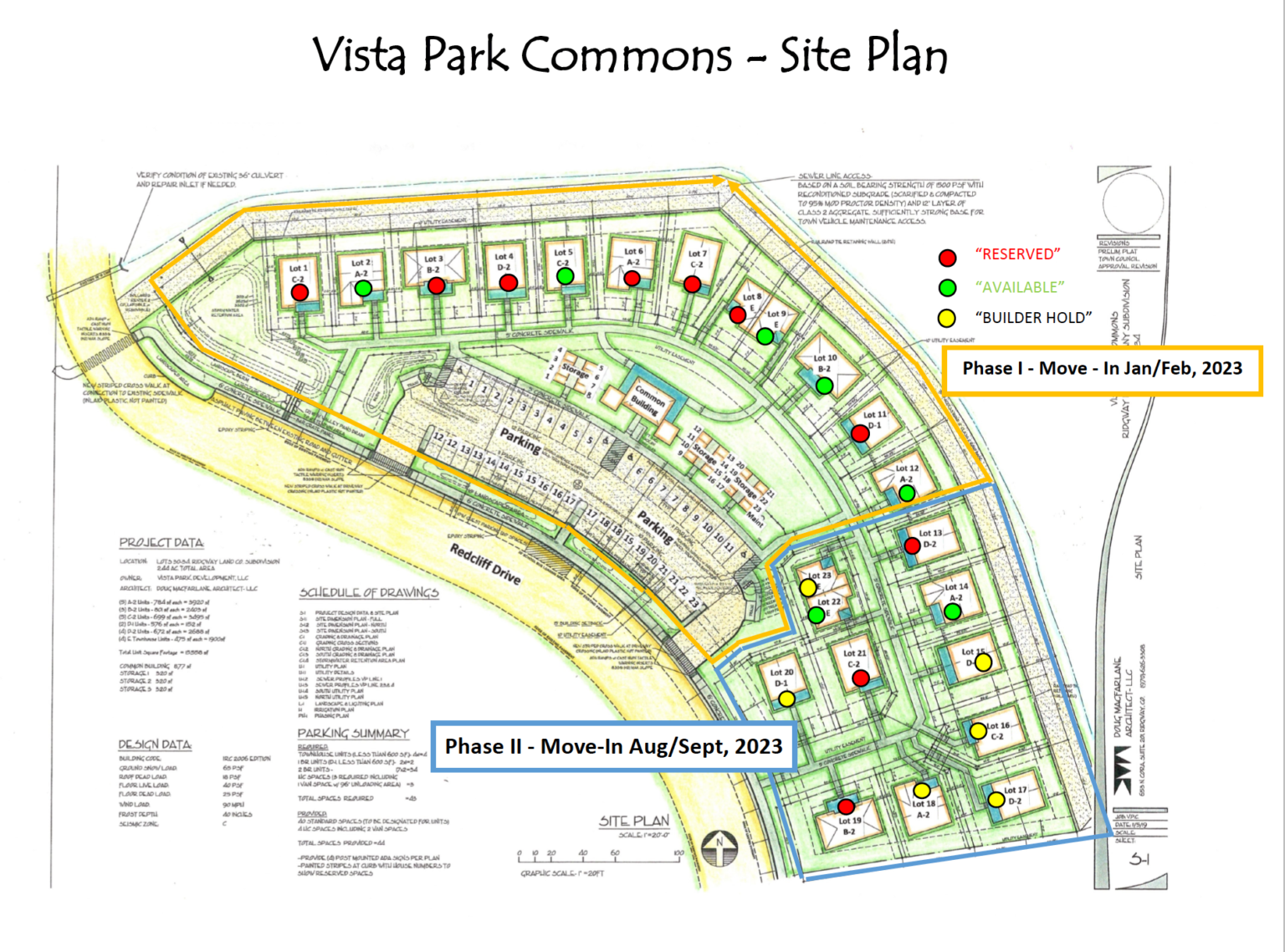 Site Plans Vista Park Commons